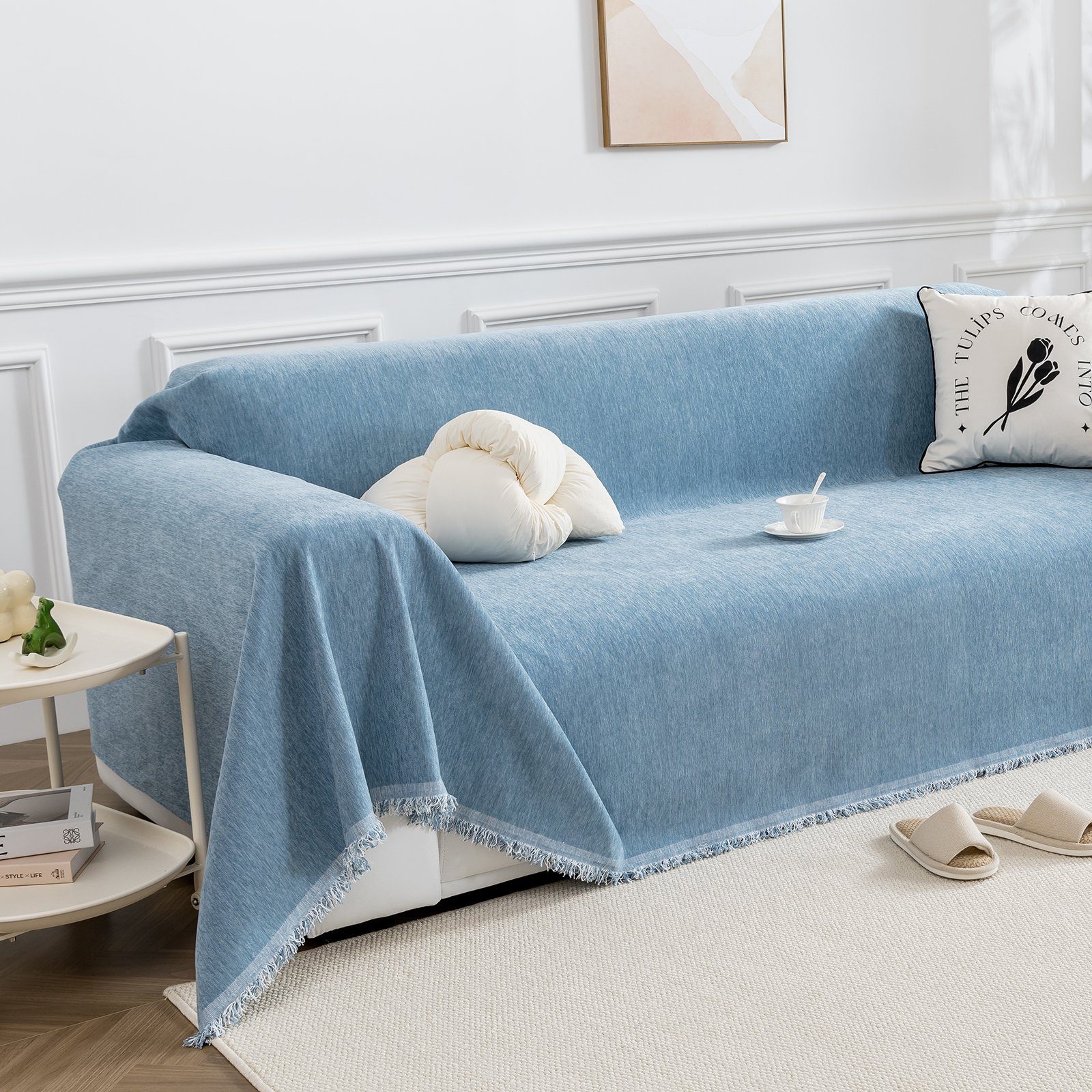 BTTO Sofabezug Sofa überzug,Couch Deckenbezug,Sofahusse Chenille, Sofaschoner,Bettbezug,für Sofa Schlafzimmer Wohnzimmer
