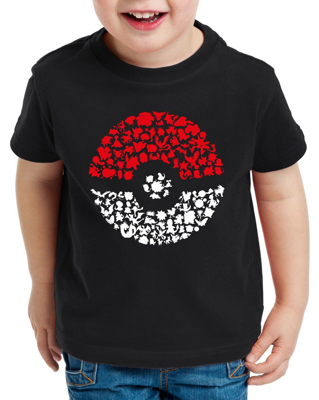 style3 Print-Shirt Kinder T-Shirt Fang sie alle poke ball monster spiel online