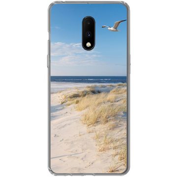 MuchoWow Handyhülle Düne - Möwe - Strand - Meer - Sonne, Phone Case, Handyhülle OnePlus 7, Silikon, Schutzhülle