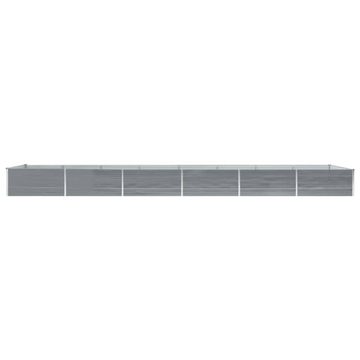 furnicato Hochbeet Garten-Verzinkter Stahl 600x80x45 cm Grau