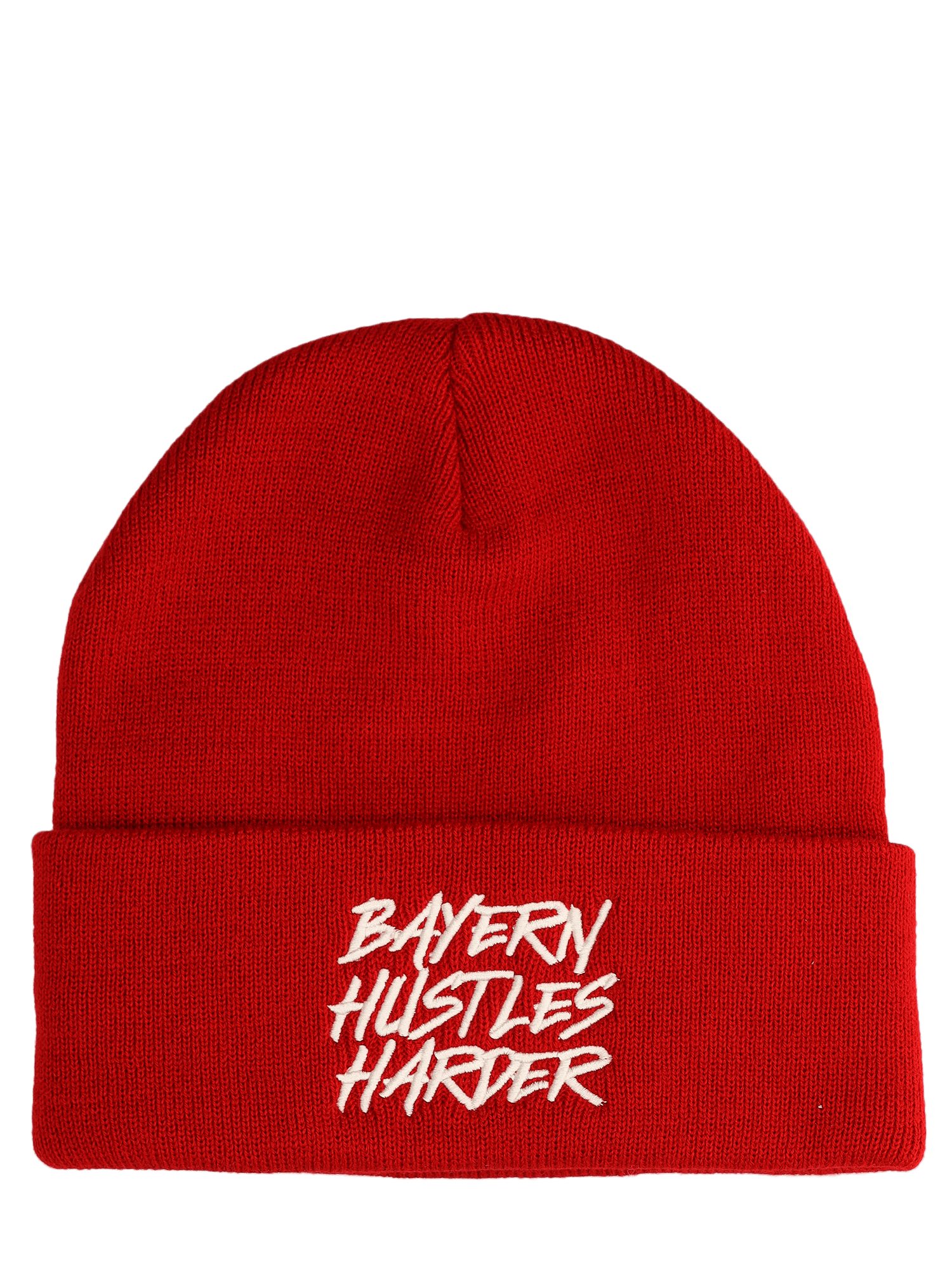 Wendemütze FC Bayern München I Mütze Hustles Harder I Unisex I Rot
