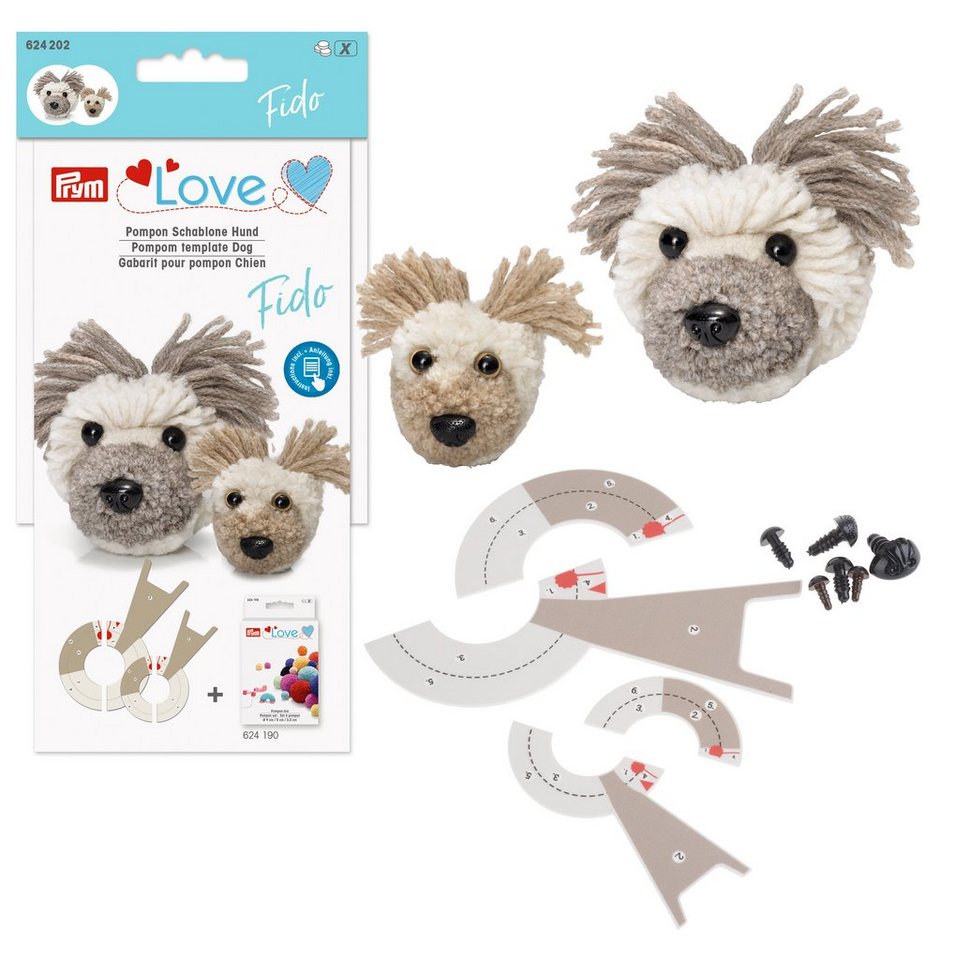 Prym Pompon Schablone "Hund oder Katze" 10 Teile OTTO