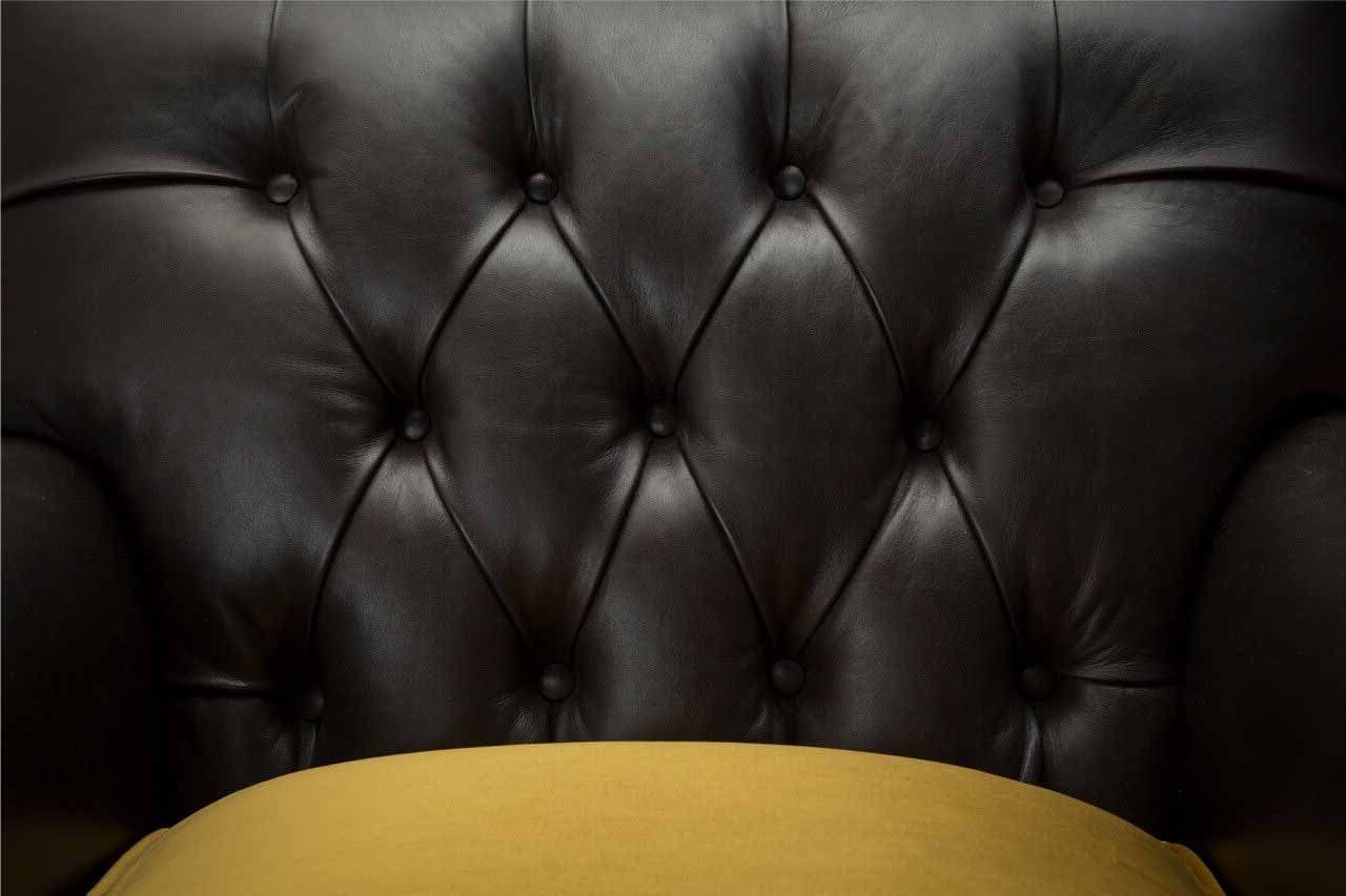 Club Lounge Sessel Sitzer Design Luxus Leder Polster JVmoebel Couch Sofa Braun Sessel,