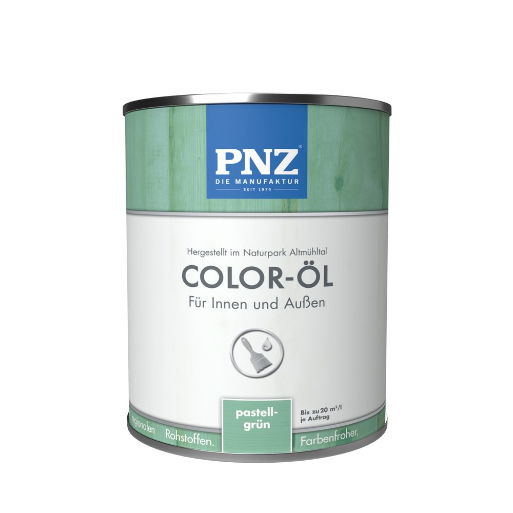 PNZ - Die Manufaktur Holzöl Color-Öl, farbenfroh, Renovierung oder Neuanstrich, Innen und Außen