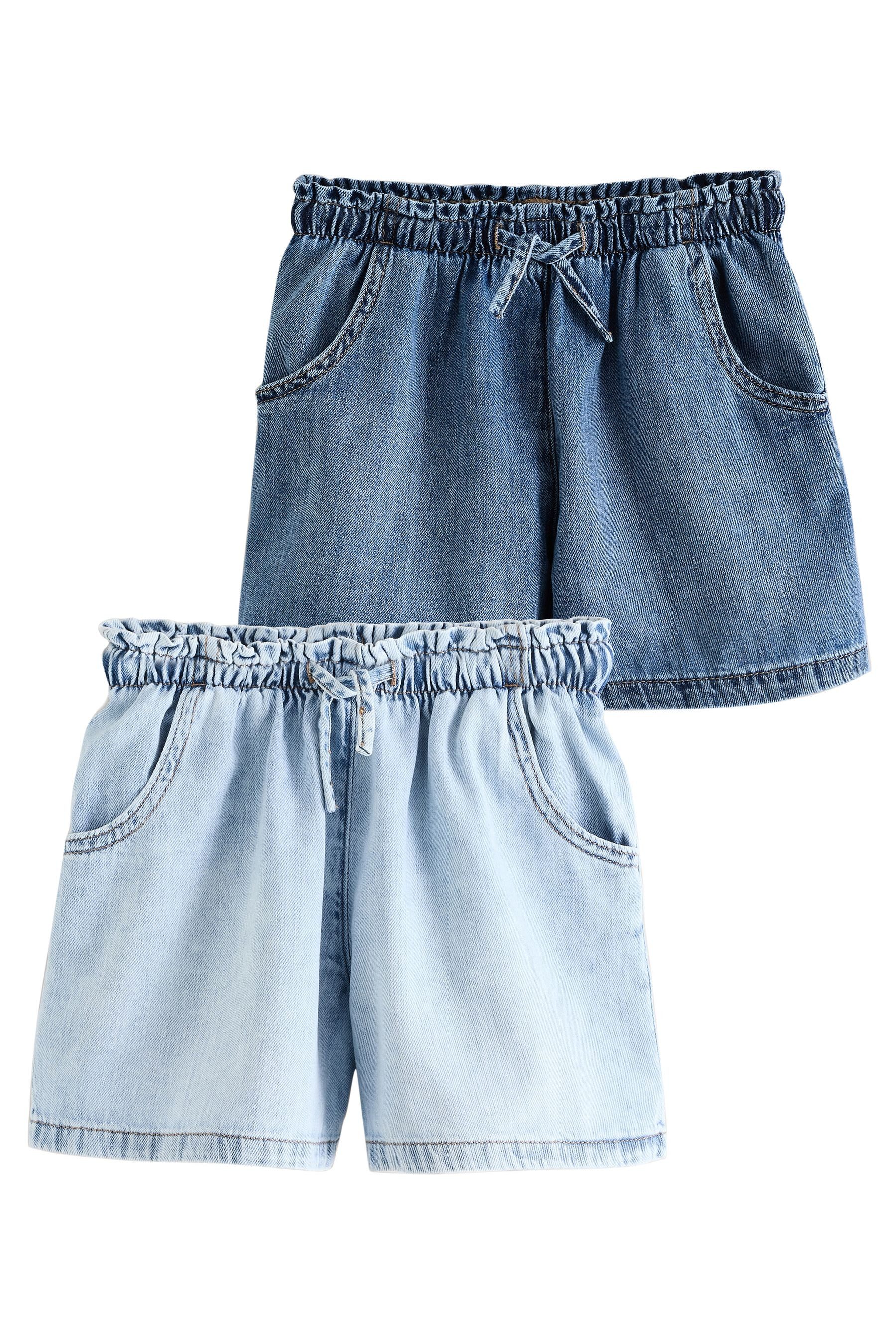 Shorts Denimshorts aus 100 % Baumwolle, 2er-Pack