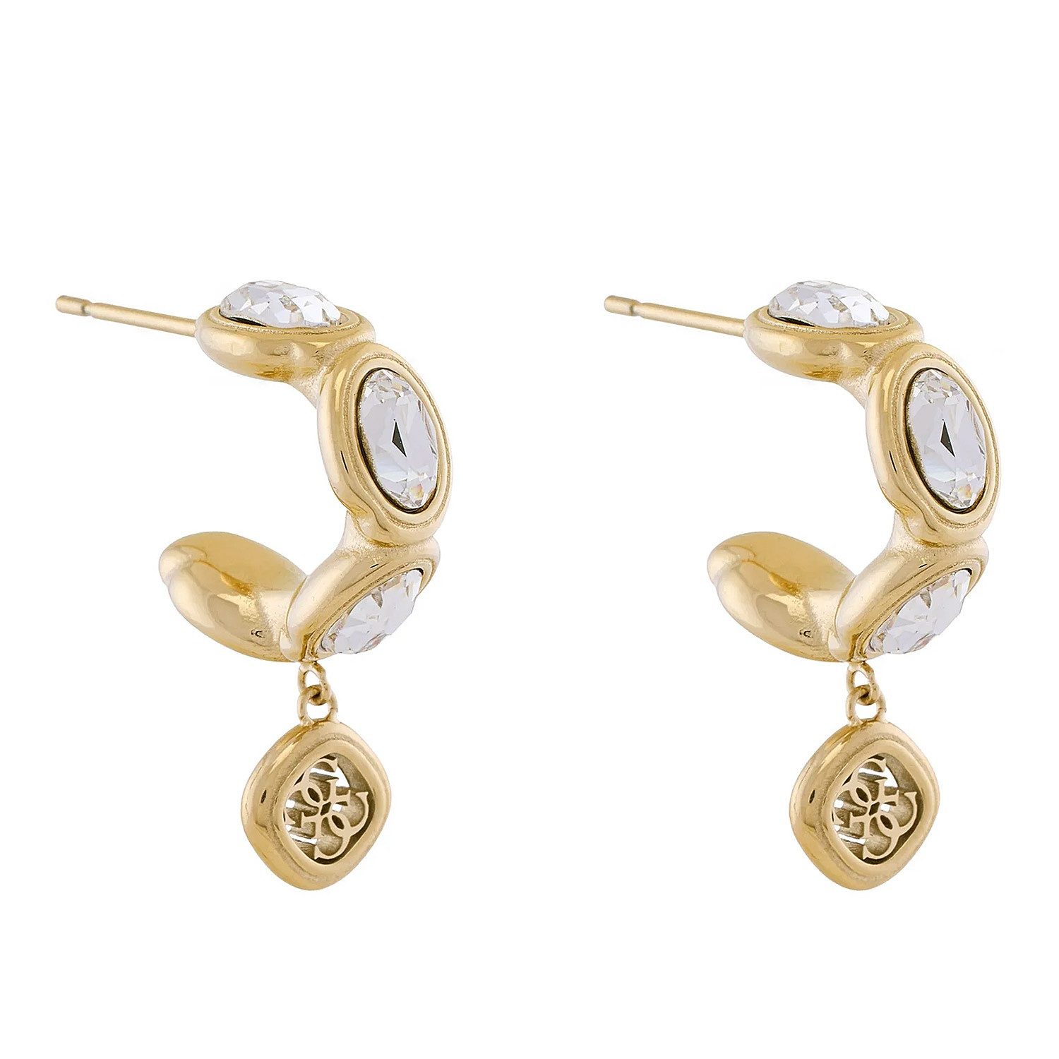 Guess Paar Creolen Damen-Multi Crystals Goldfarben günstig online kaufen