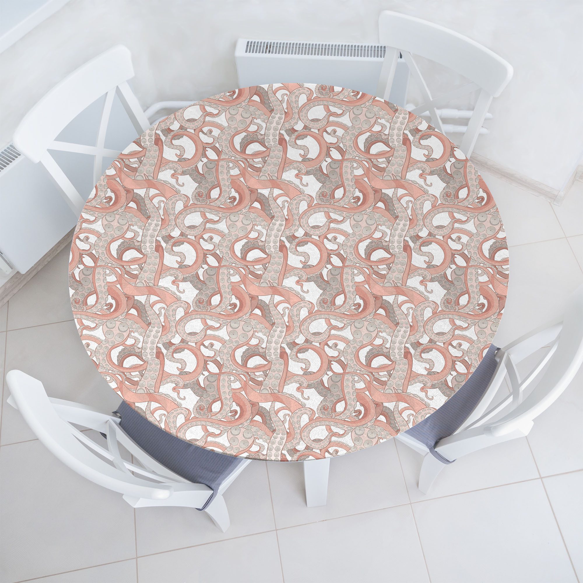 Abakuhaus Tischdecke Rundum-elastische Stofftischdecke, Unterwasser- Kraken-Tentakel-Ozean