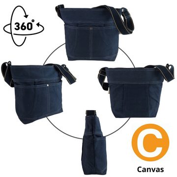 Domelo Umhängetasche Vegane Umhängetasche Handtasche Schultertasche aus gewachstem Canvas, wasserabweisend, schlichte Optik, vegan, Upcycling Tasche aus gewachstem Canvas, wasserabweisend, DIN A4 geeignet