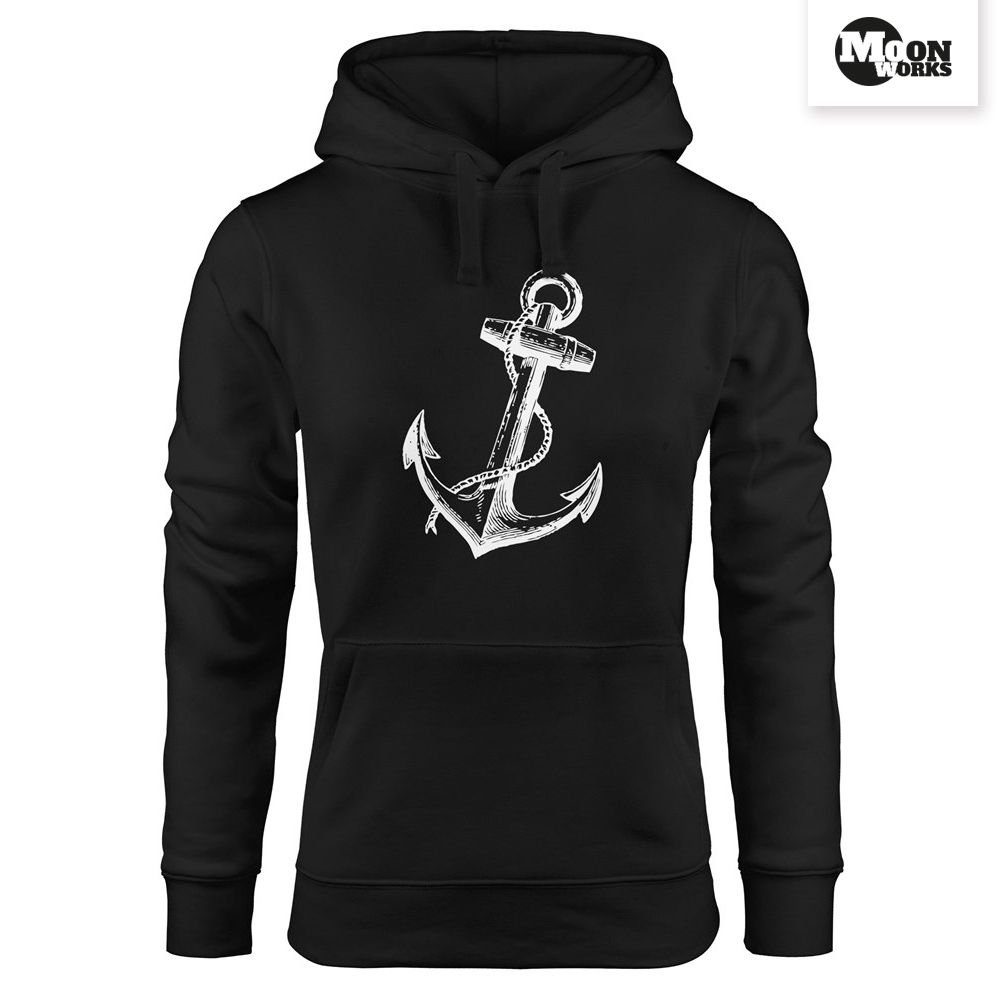 MoonWorks Hoodie Hoodie Damen Anker schräg günstig online kaufen