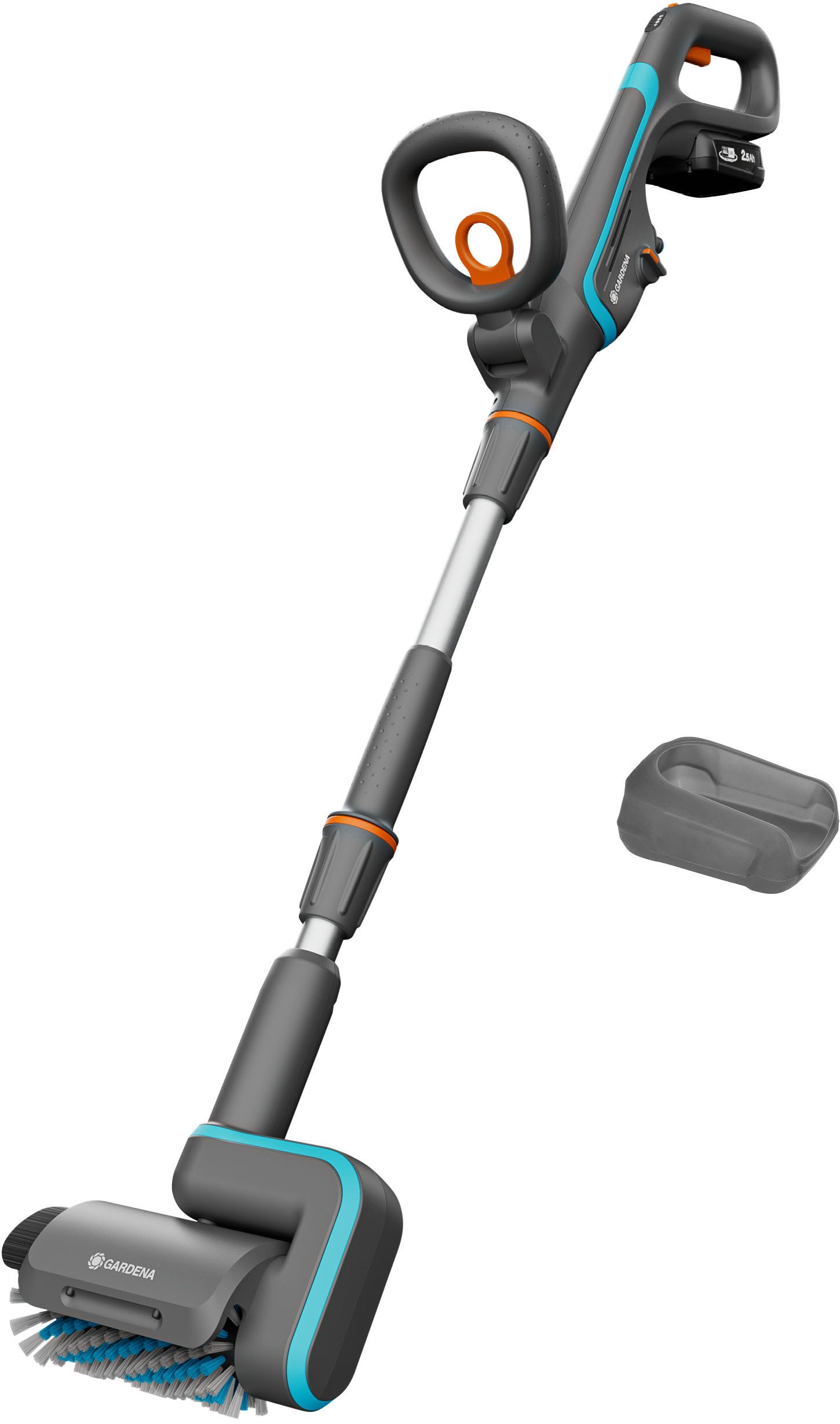 GARDENA Akku-Oberflächenbürste Multi-Reiniger AquaBrush Patio 03/18V P4A, Ready-To-Use Set inkl. Akku und Ladegerät