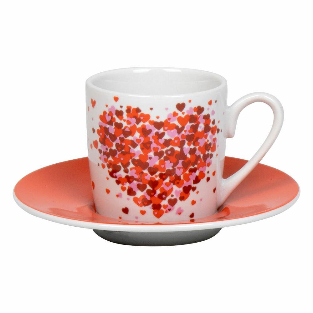 Könitz Espressotasse Love Explodes, 85 ml, Porzellan, mit Untertasse