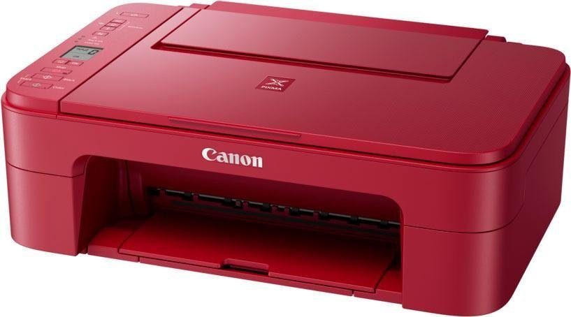 Multifunktionsdrucker, Canon PIXMA (Wi-Fi) TS3350 rot (WLAN