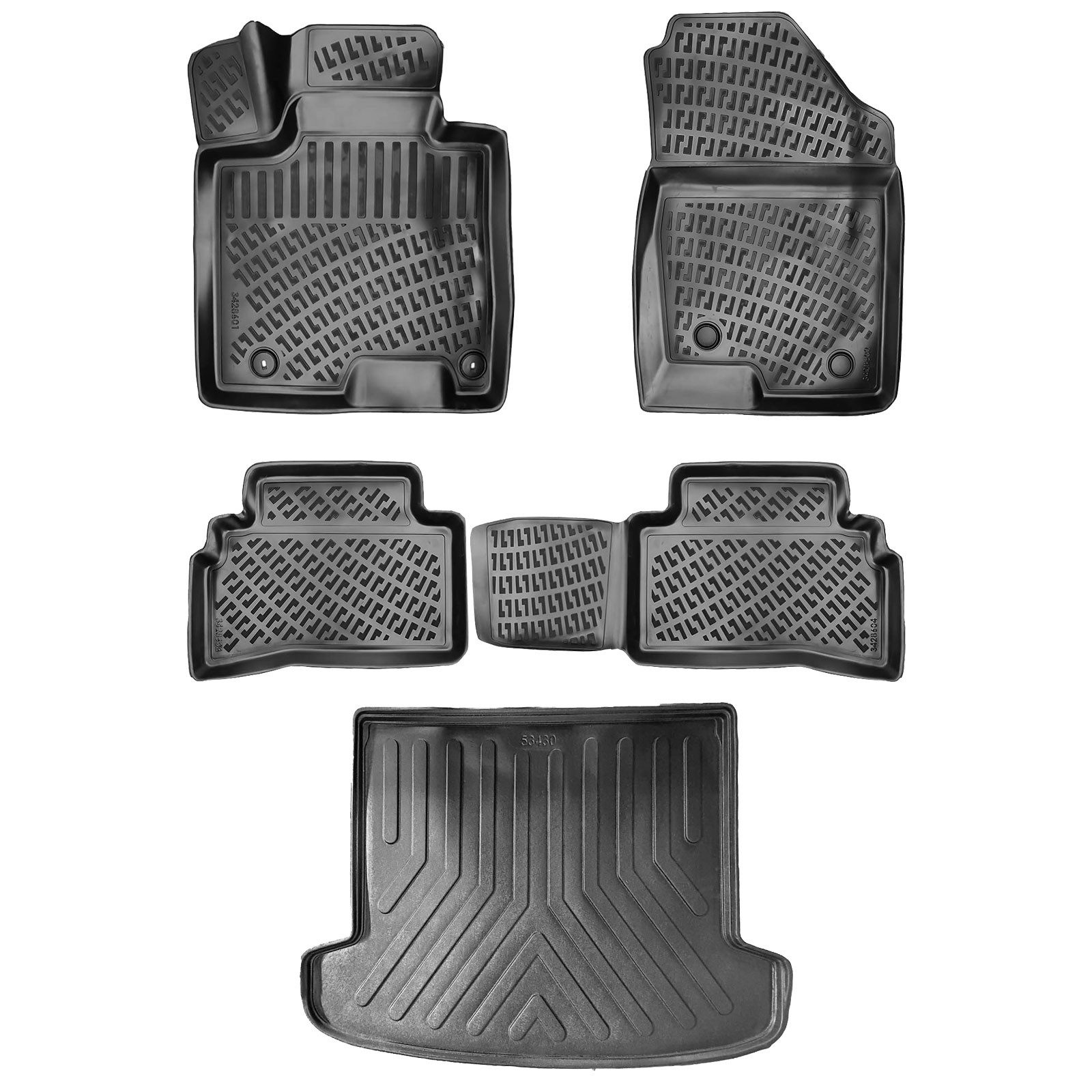 fussmattenprofi.com Auto-Fußmatten 3D Gummimatten & Kofferraumwanne Set Hyundai Tucson (IV. Gen) ab 2021