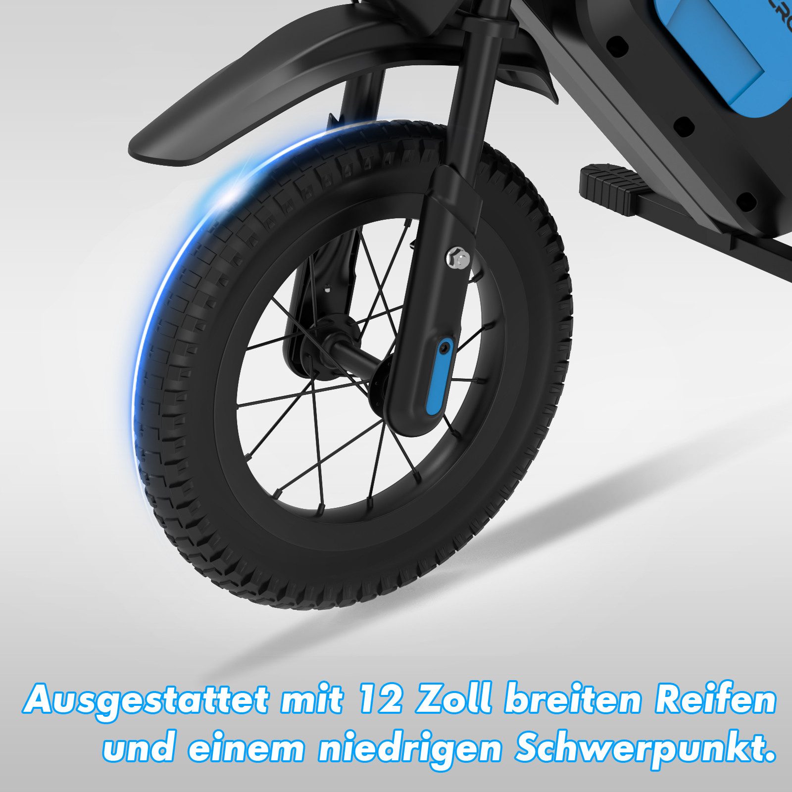 EVERCROSS TECH Elektro-Kindermotorrad Elektro Motorrad mit 150W Motor, 12 Zoll Luftreifen, 5,2AH, MAX 10KM Lange Reichweite, Elektromotorrad für Kinder