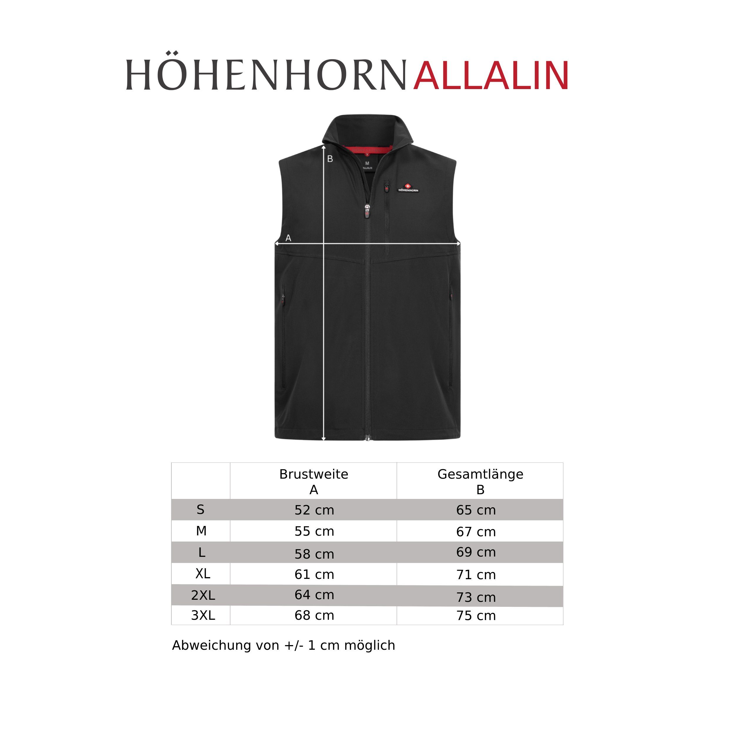 Höhenhorn Softshellweste Allalin Herren Weste Softshell Outdoor Softshellweste