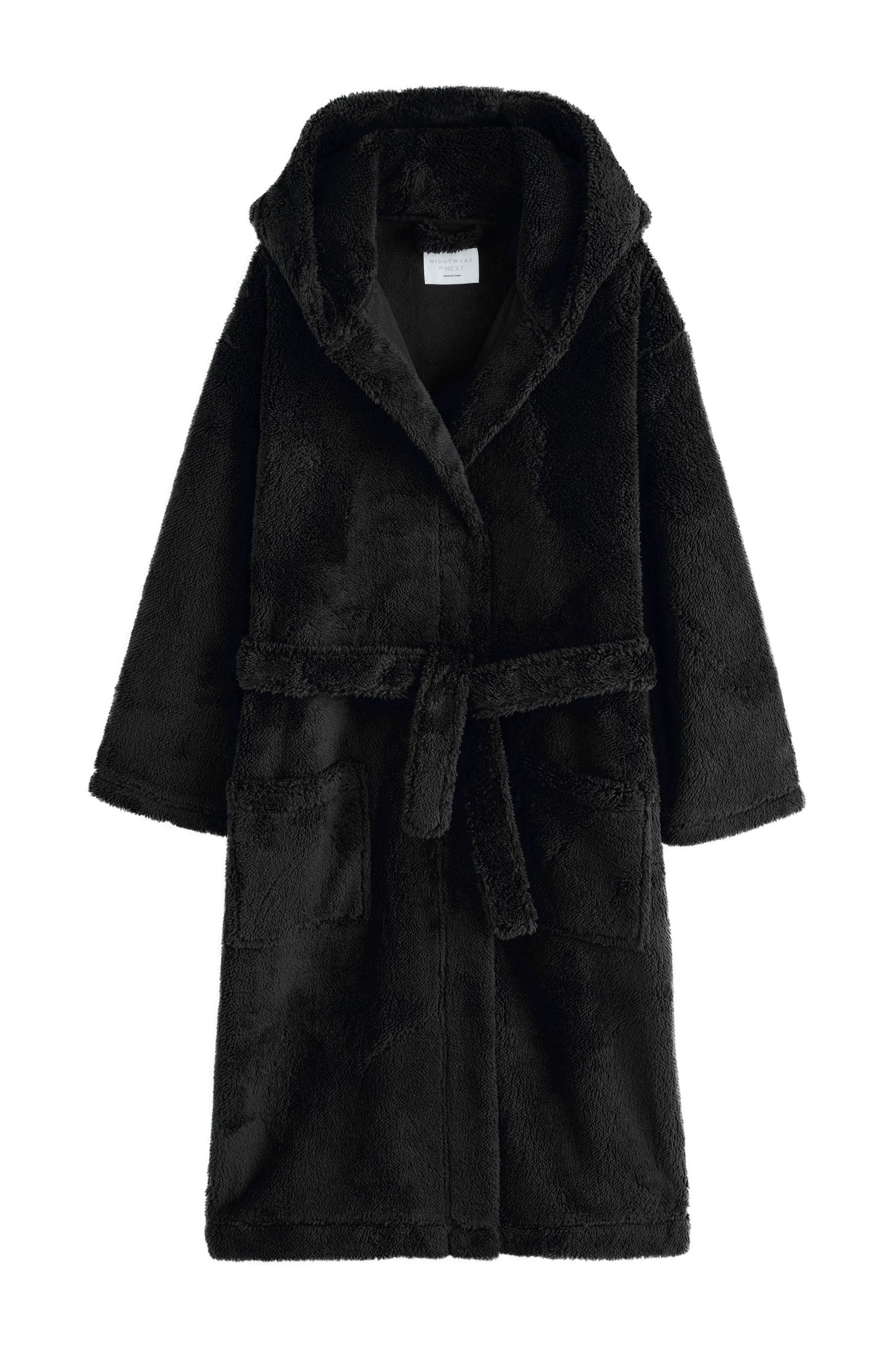 Next Kinderbademantel Langer Morgenmantel aus Fleece, Polyester (recycelt), Polyester