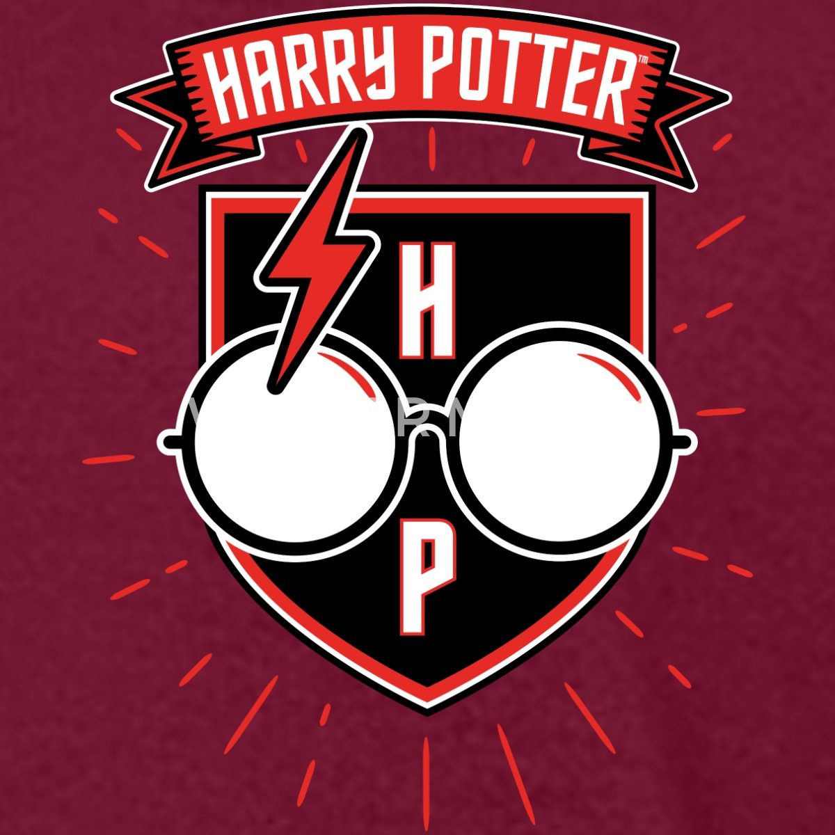 Spreadshirt Hoodie Harry Potter Initialen Mit Blitz Und Brille Damen Hoodie (1-tlg)