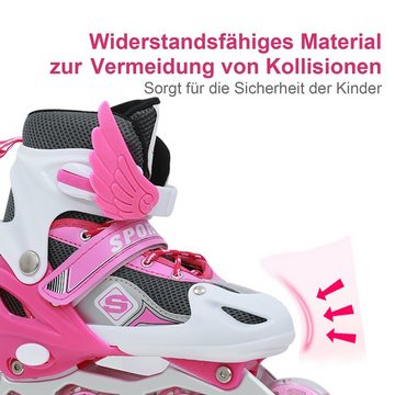 Vicbuy Inlineskates, Leuchtend Einstellbar Größe 31-42 Kinder Junge Mädchen