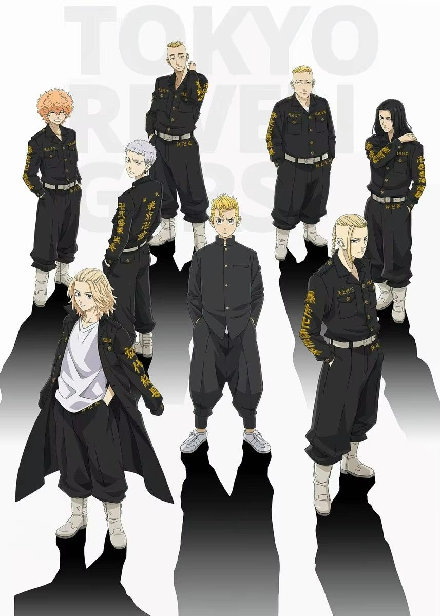 TPFLiving Kunstdruck (OHNE RAHMEN) Poster - Leinwand - Wandbild, Japanische Anime-Figur Tokyo Revengers Mikey Hanma Leinwand (Leinwandbild XXL), Farben: Lila, Schwarz, Grau, Gelb, Rot, Orange -Größe: 20x30cm