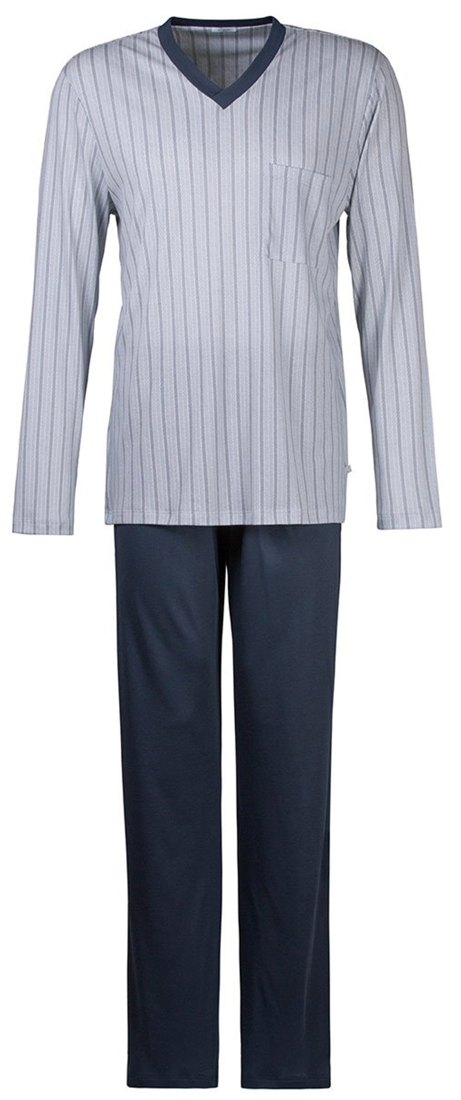 HUBER Pyjama Edler Herren Schlafanzug lang (2 tlg) Baumwoll-Interlock-Qualität