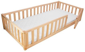 Best for Kids Kinderbett mit Rausfallschutz und Lattenrost, Montessori