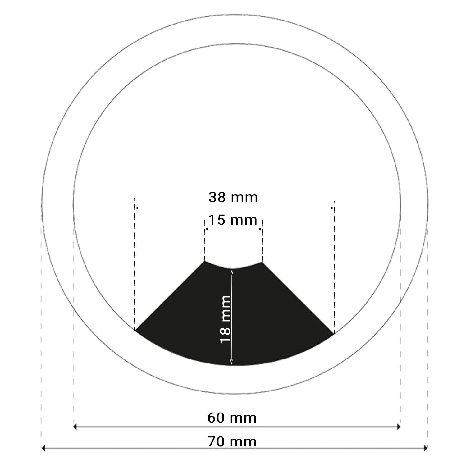 sossai® Kabelführung Schreibtisch Kabeldurchlass Ø60/Ø80mm in Braun (4-St)