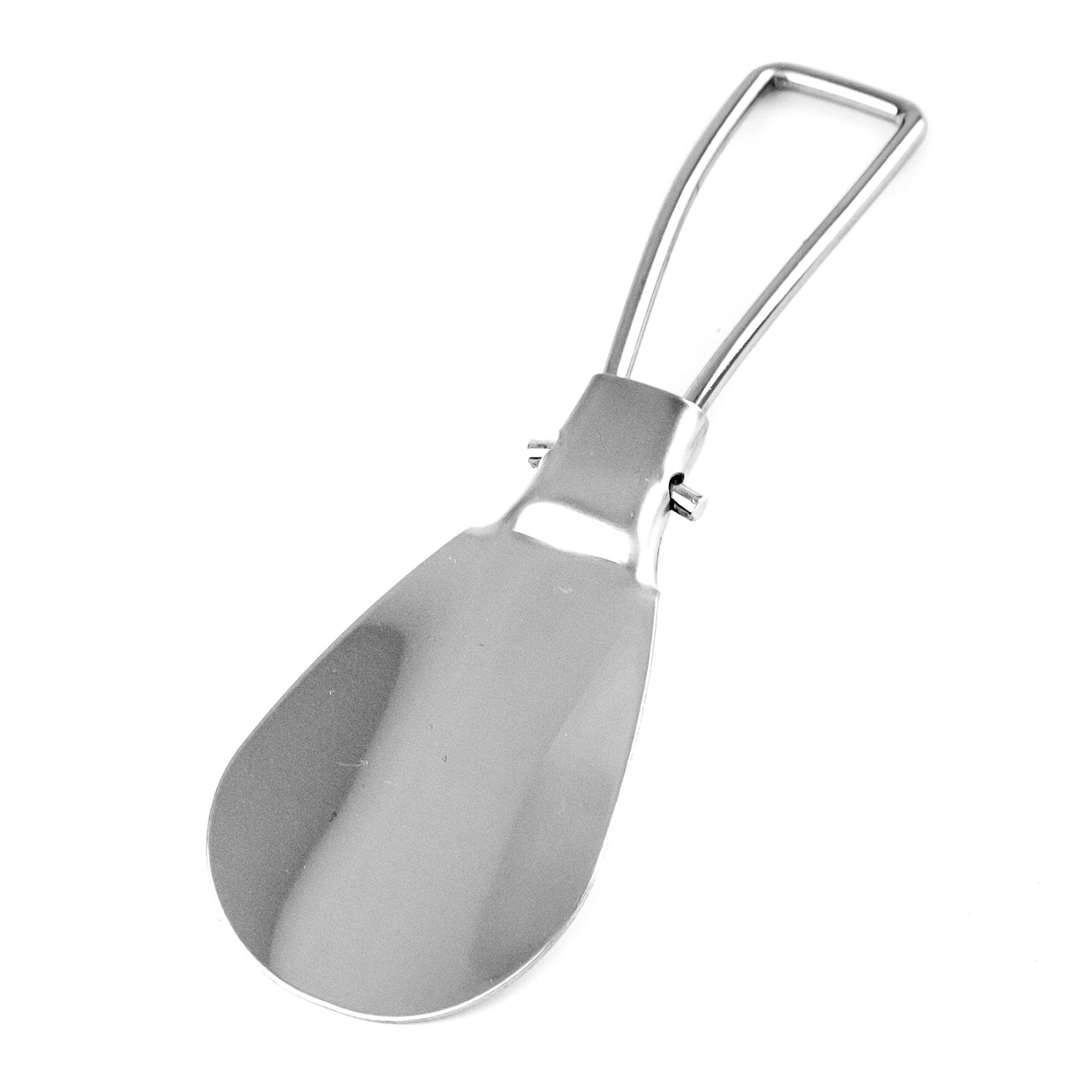 Lantelme Schuhlöffel 2 Stück Edelstahl klappbar 13cm flach und klein Schuhanzieher Metall (2-tlg), Metall Schuhanziehhilfe mini für Zuhause und auf Reise