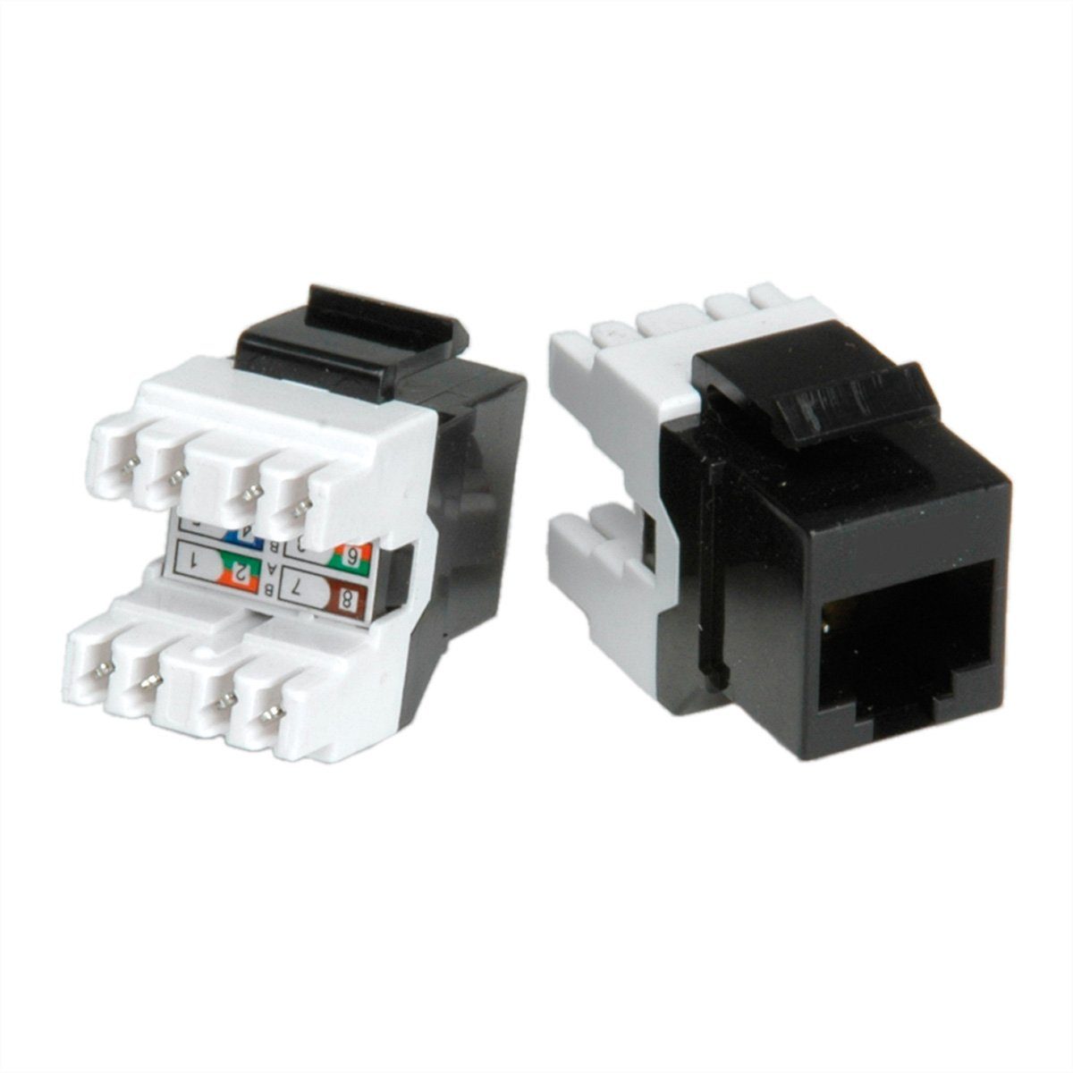 Kat.5e (Class D) Keystone, RJ-45, ungeschirmt, schwarz Netzwerk-Panel
