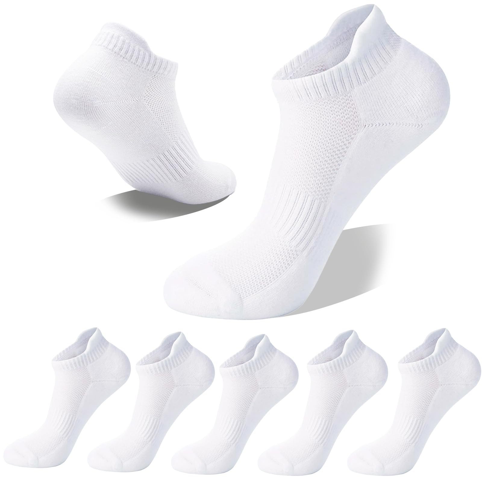 FOUORTUNATE-BEE Sportsocken Sportsocken 5er Set atmungsaktiv Sneaker Socken Größe 35-42 Laufsocken für Sport Fitness Joggen Yoga Alltag Damen Herren