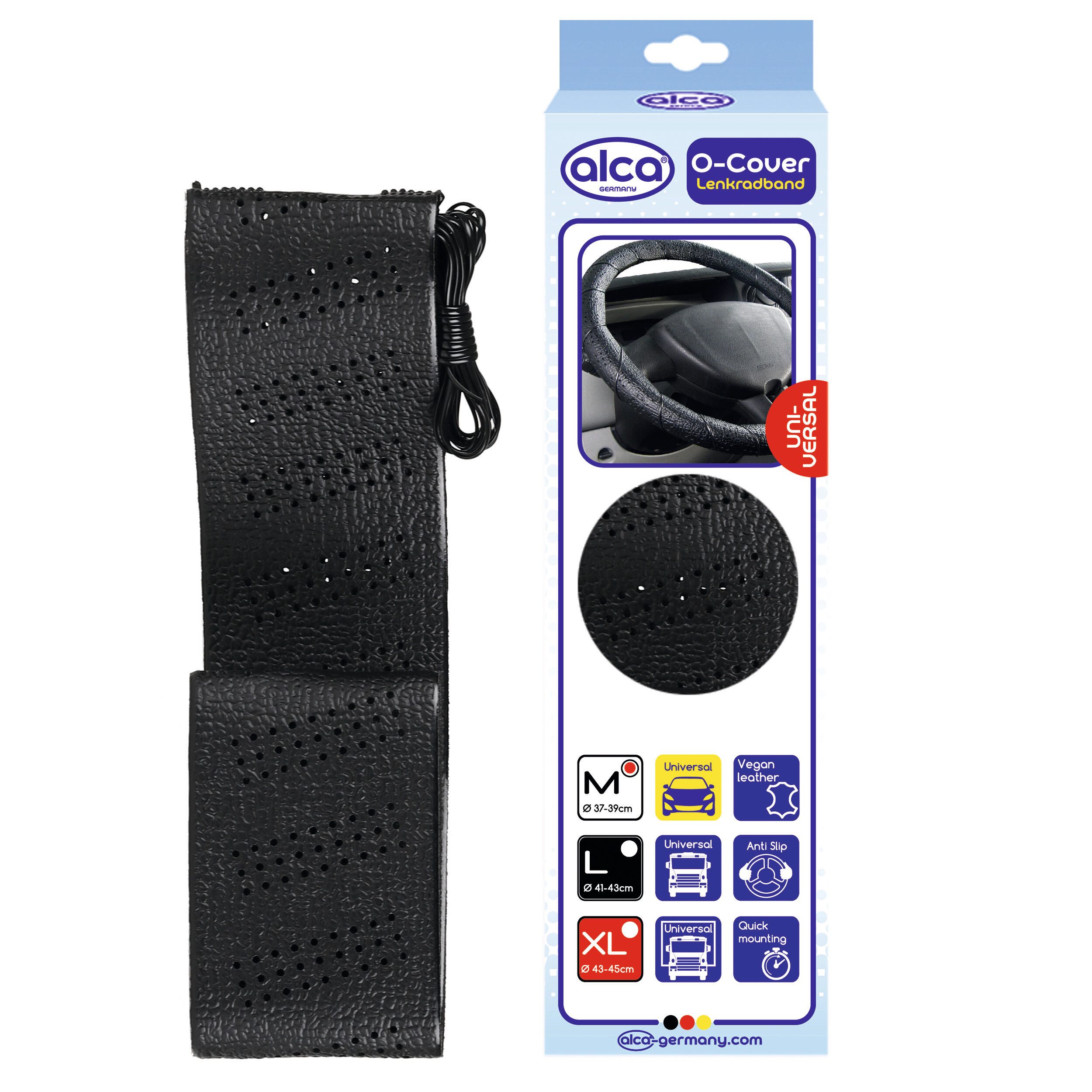 alca Lenkradbezug Auto Lenkradband für PKW 37" Größe M 37 - 39 cm Universal Schutz, (1-tlg)
