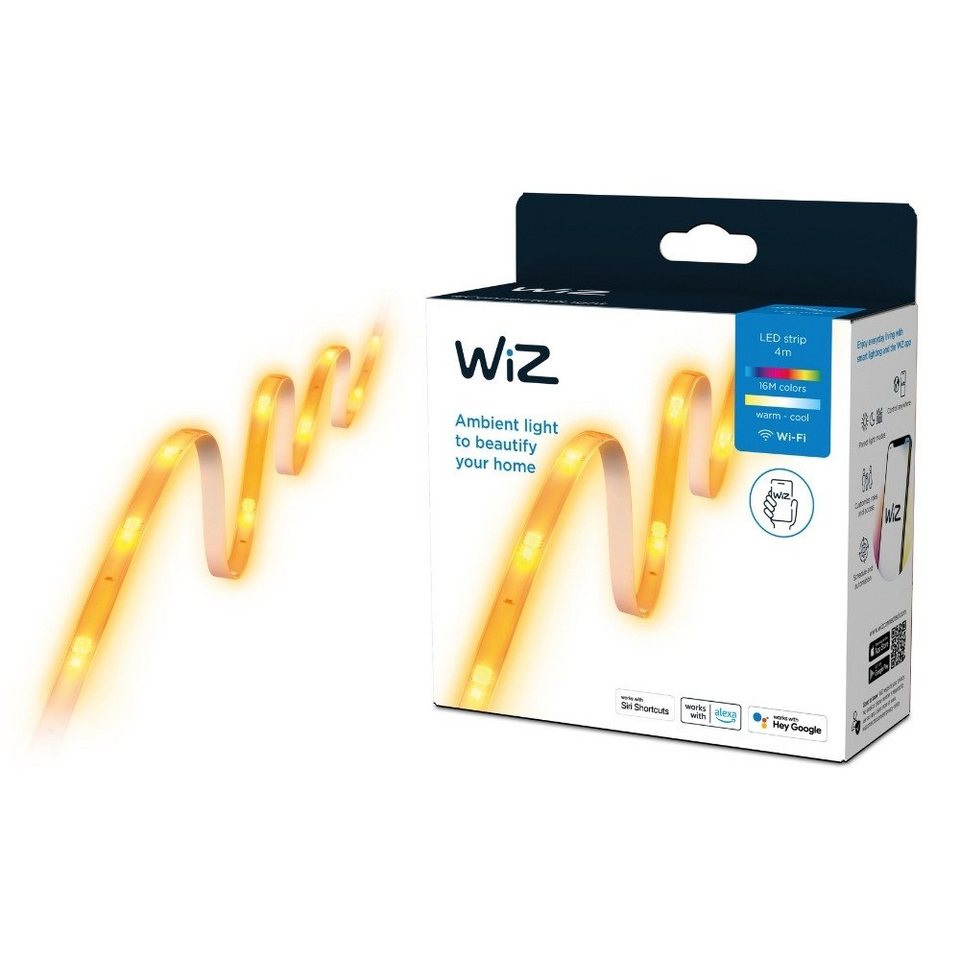 WiZ LED Stripe LED Strip tunable White in Weiß 13W 840lm RGBW 4000mm,  1-flammig, LED Streifen