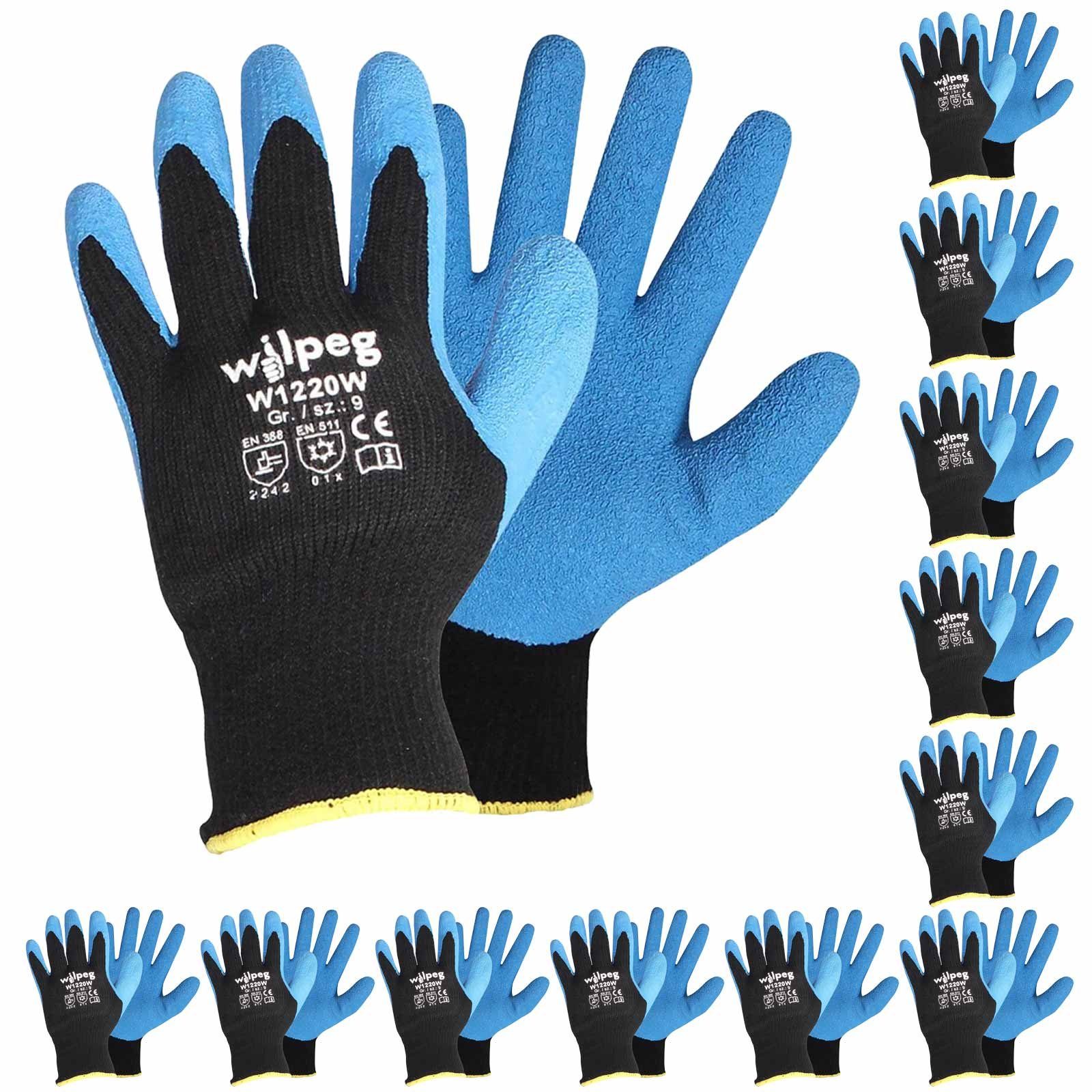 wilpeg® Skihandschuhe Wilpeg Kälteschutz-Handschuhe, Arbeitshandschuhe 12 Paar Gr. 9 (Spar-Set)