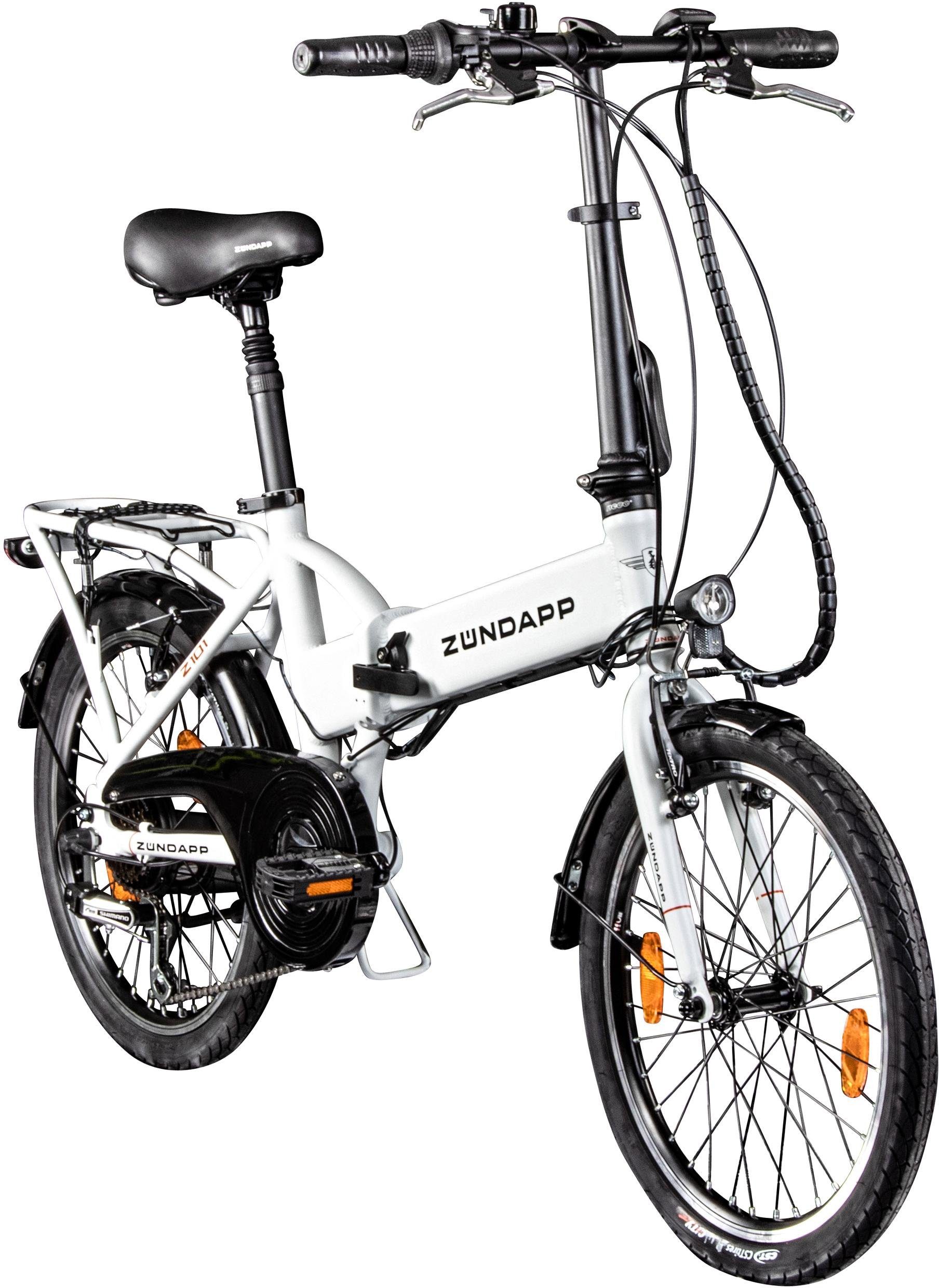 Zündapp E-Bike »Z101«, 6 Gang Shimano Tourney Schaltwerk, Kettenschaltung,  Heckmotor 250 W online kaufen | OTTO