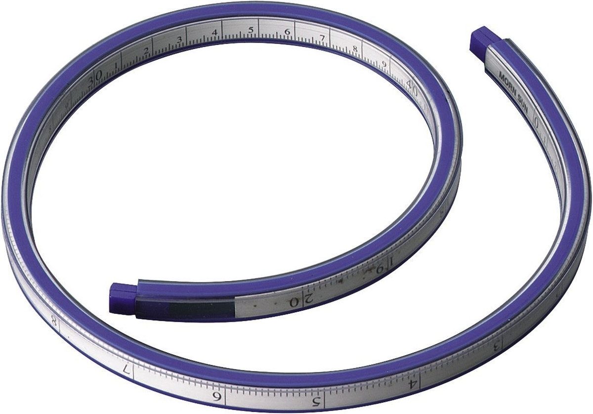 ALCO Lineal Kurvenlineal 40 cm blau