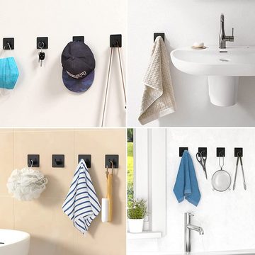HYTIREBY Handtuchregal 4 Stück Handtuchhalter,handtuchhalter ohne bohren, Mantel Haken Selbstklebend Wasserdichter