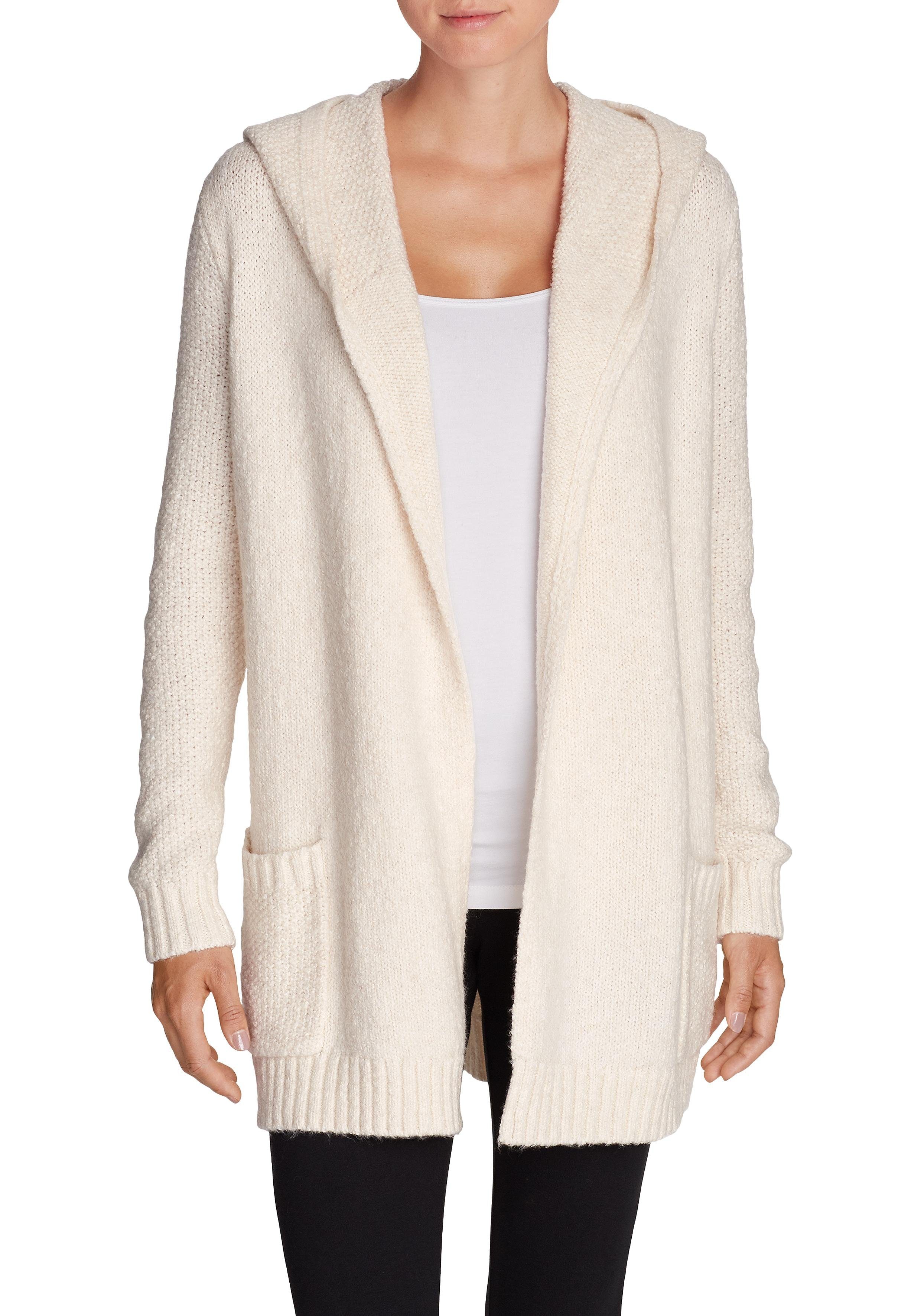 Eddie Bauer Cardigan mit Kapuze Uni, Basic Cardigan, unifarben online