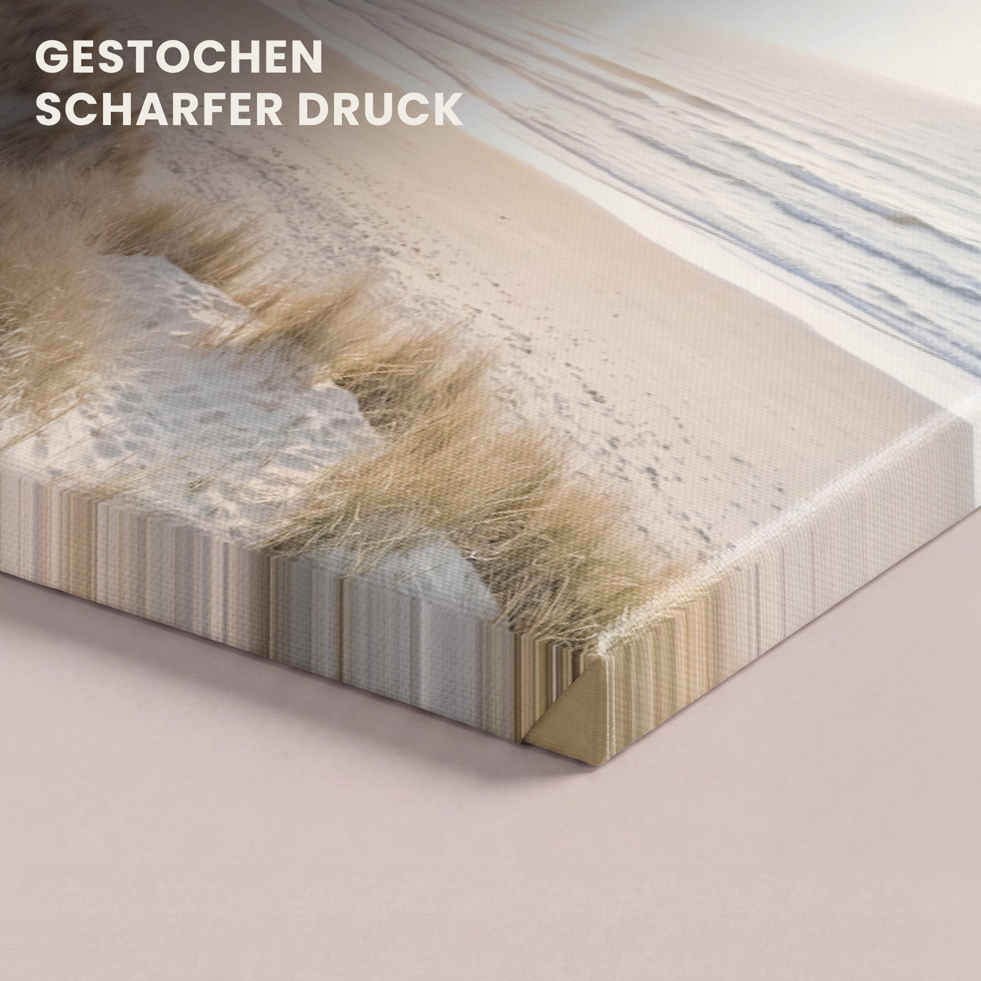 OneMillionCanvasses® Leinwandbild Panorama Dünen - Strand - Beige, Fotodruck (1 St), Wandbild, Deko Schlafzimmer Wohnzimmer Flur 60x20 cm – Bild 3 von 5