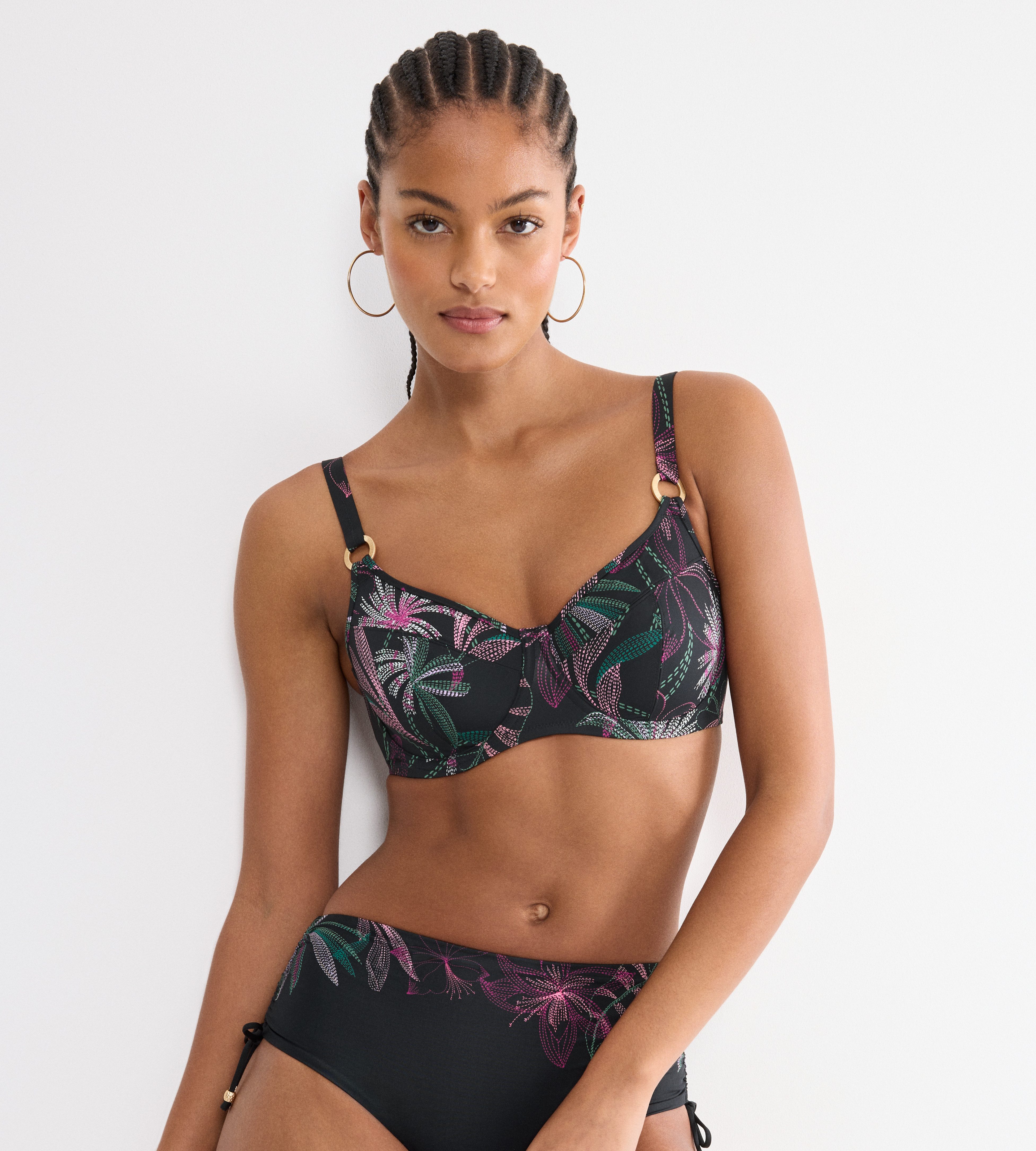 Triumph Bügel-Bikini-Top Summer Tropics W 01, Minimizer - verkleinert die Brust optisch um eine Cup-Größe