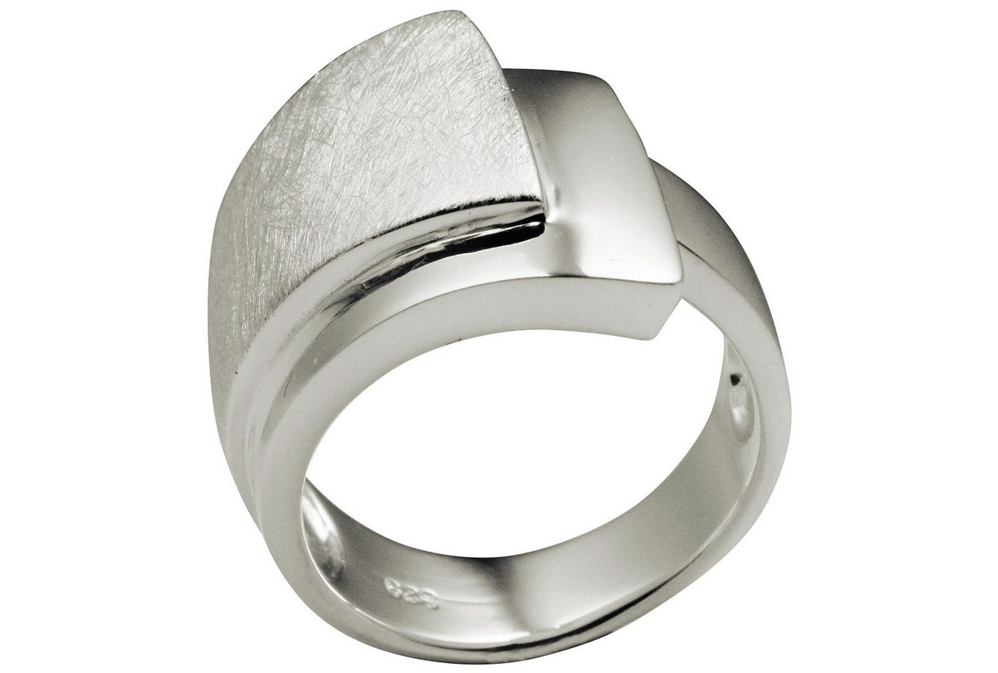 SILBERMOOS Silberring "Doppelter Bandring", 925 Sterling Silber