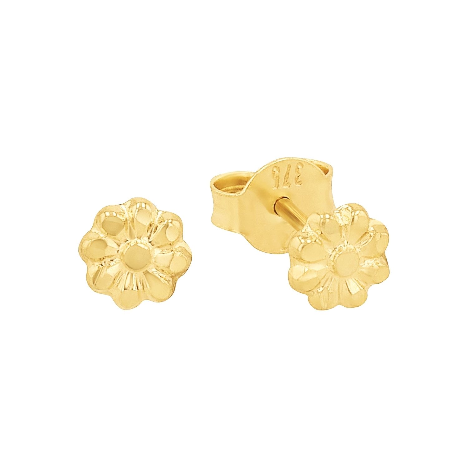 Amor Paar Ohrstecker Amor Ohrstecker für Mädchen, Gold 375, Blume (Ohrstecker, 2-tlg)