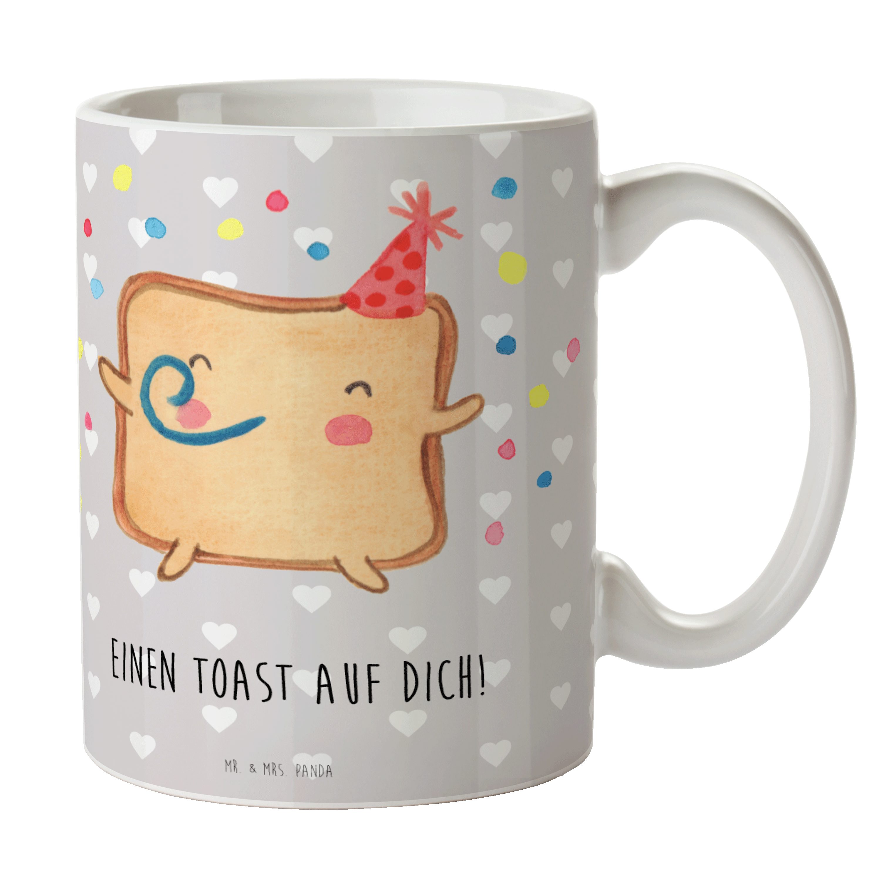 Mr. & Panda Porzellantasse, Mrs. Grau Kaffeet, Party Keramik Geschenk, Toast Tasse - - Liebe, Pastell