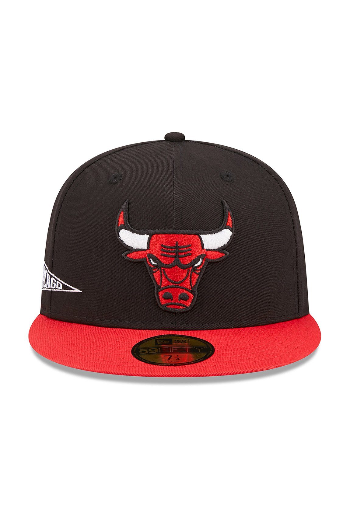 New Era Fitted Cap New 59Fifty Team Schwarz CHICAGO City Rot BULLS Cap Patch