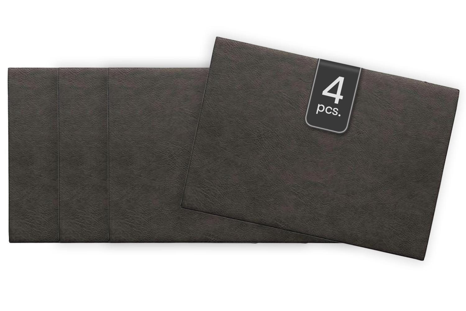 ASA SELECTION Platzset VEGANLEATHER, Tisch-Set, Braun, B 33 cm, (4-St)