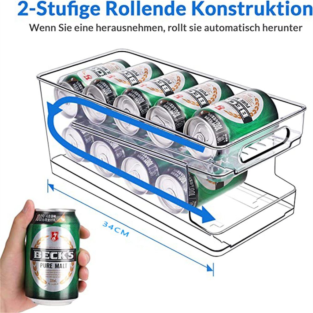 Atäsi Korbeinsatz Dosenspender Bier Getränke Organizer für Kühlschrank Sprudel