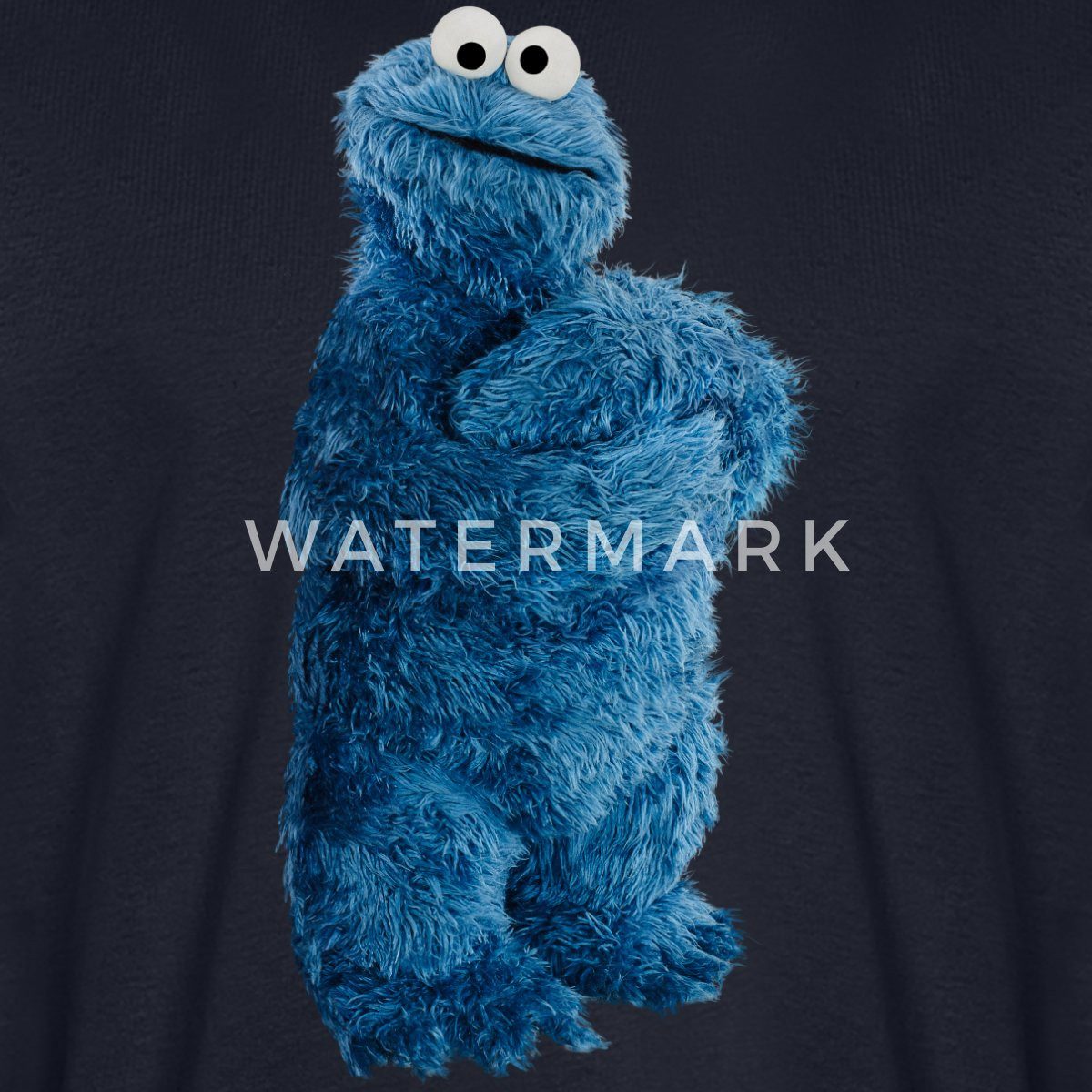 Spreadshirt T-Shirt Sesamstraße Krümelmonster Pose Männer Premium T-Shirt (1-tlg)