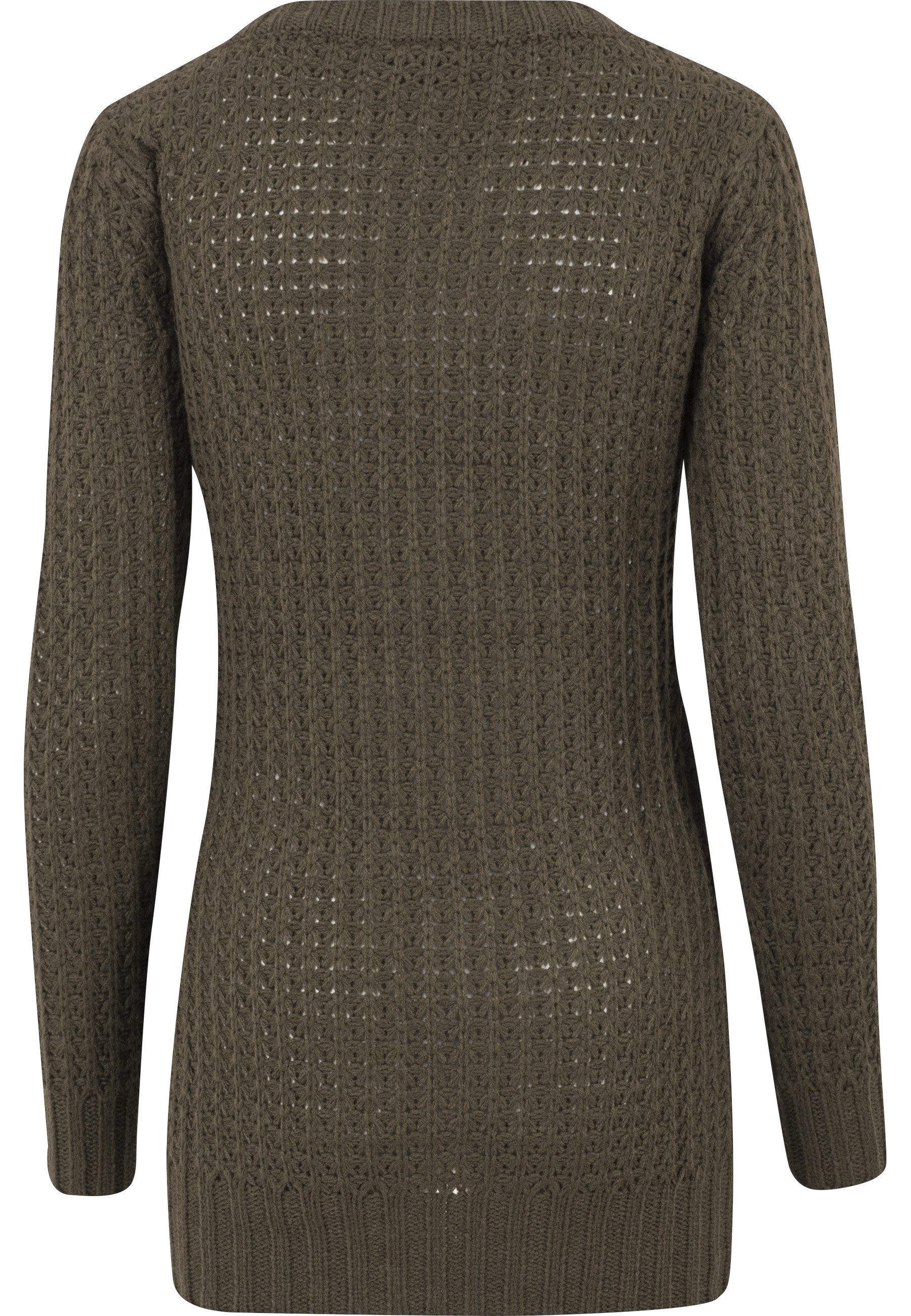 URBAN CLASSICS Rundhalspullover Urban Classics Damen Ladies Long Wideneck Sweater (1-tlg)