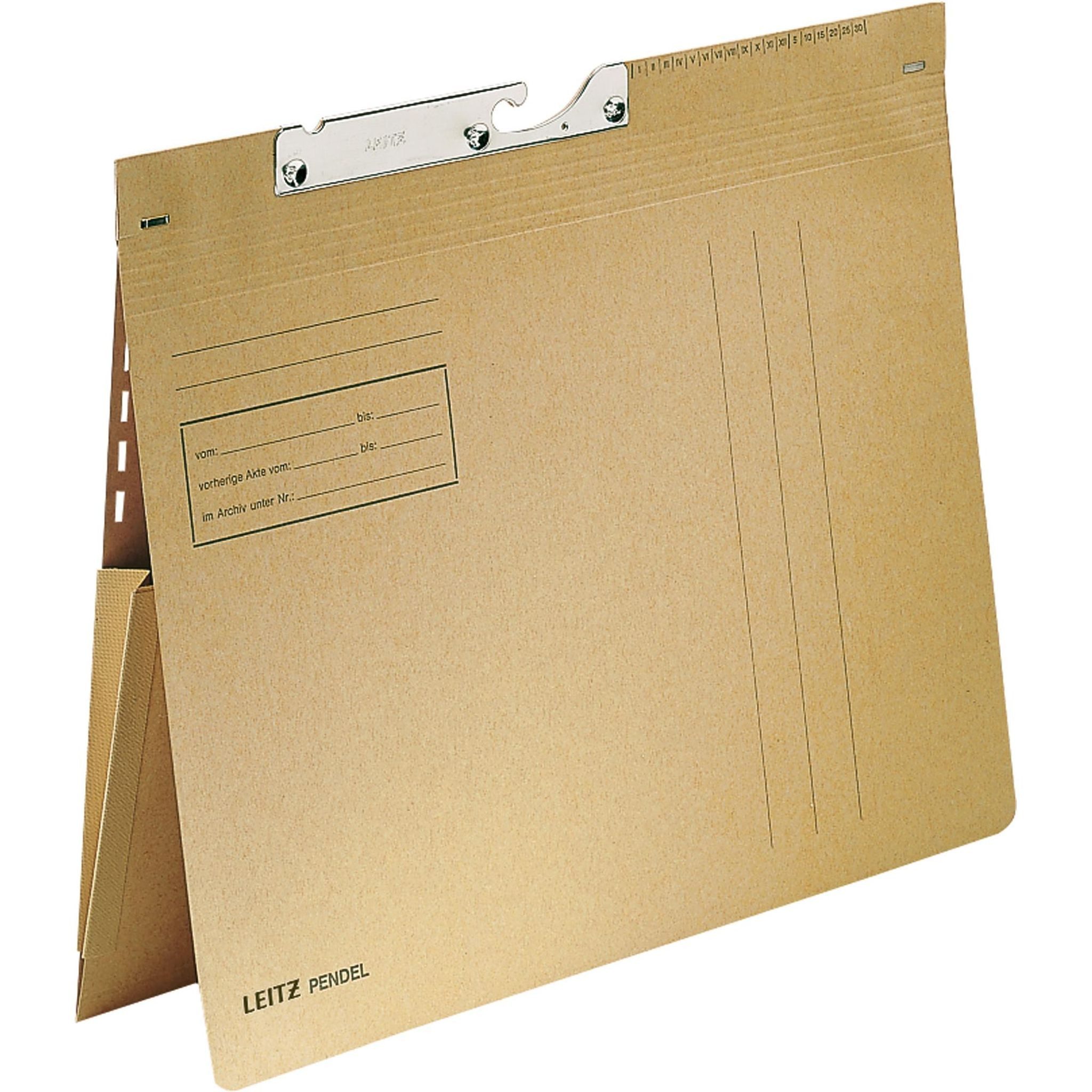 LEITZ Hängeordner LEITZ 2111 Pendelhefter Combi mit Dehntasche kfm. Heftung Natronkarton