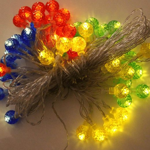 SATISFIRE LED-Lichterkette »LED Solar Lichterkette mit 50 mini Kugeln