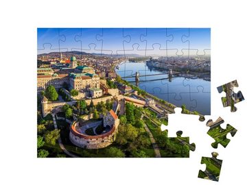 puzzleYOU Puzzle Skyline von Budapest mit Königspalast, Ungarn, 48 Puzzleteile, puzzleYOU-Kollektionen Ungarn, Christentum