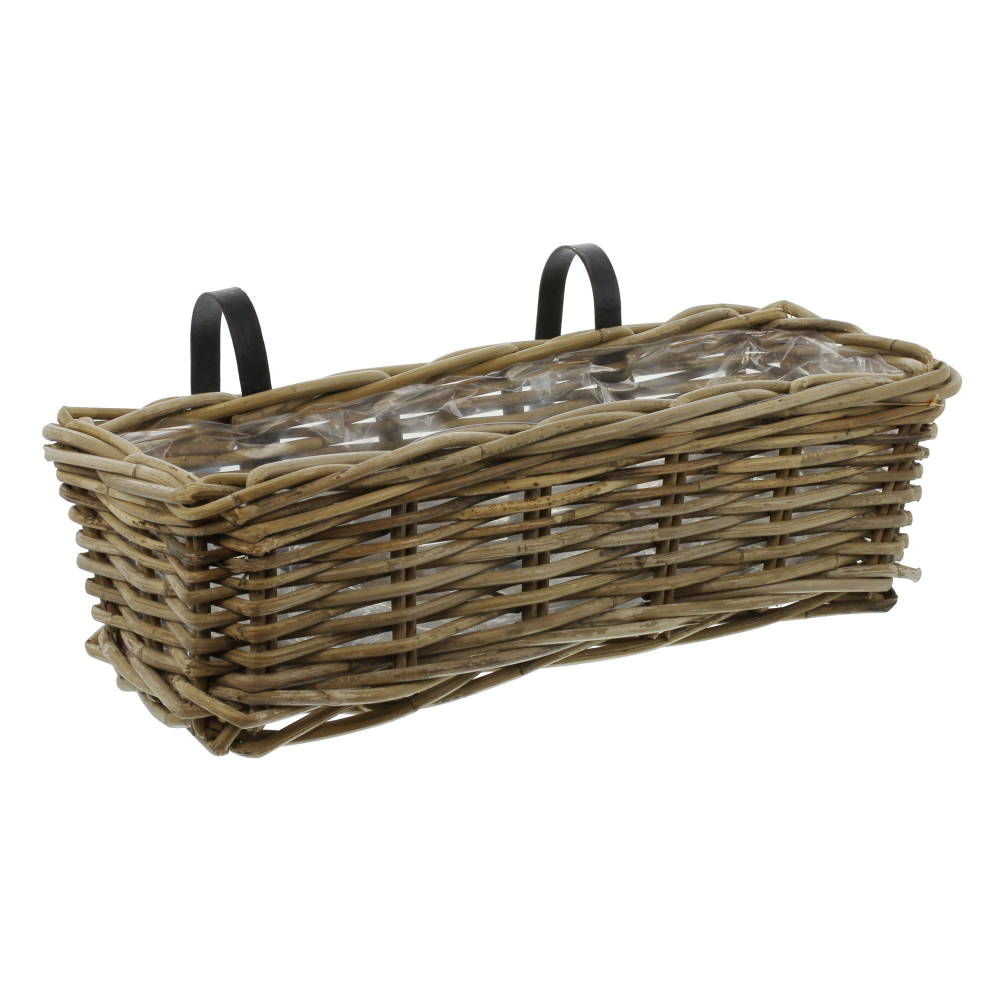 Frank Flechtwaren Balkonkasten, Balkonpflanzer Rattan mittel